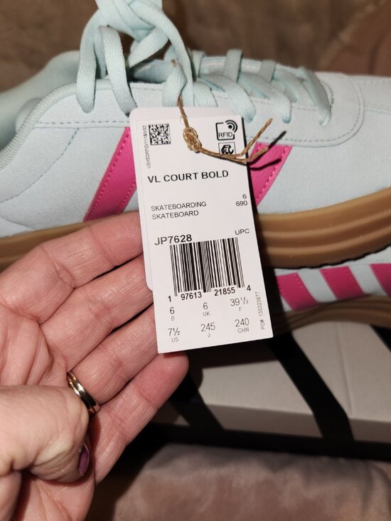 Adidas VL Court Bold - Mint/Pink - 7.5 Women - Picture 6 of 6